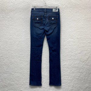 True Religion Medium Wash Low Rise Slim Straight Jeans Womens M 6/8 28.